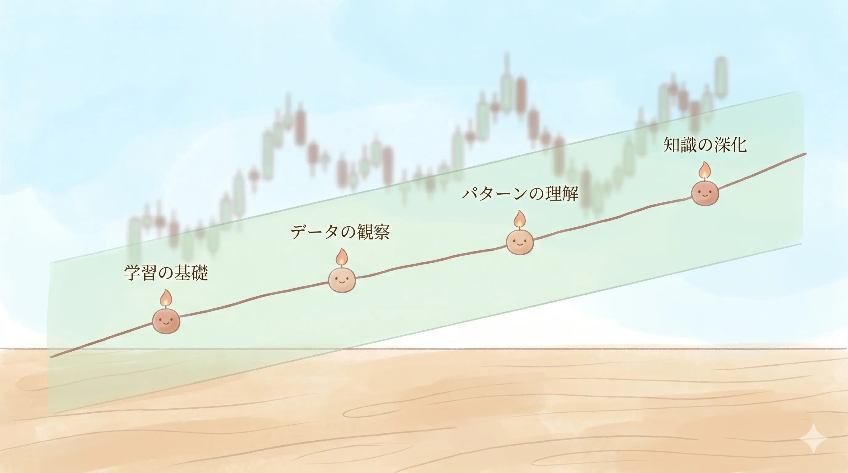 学びの道のりをイメージしたイラスト